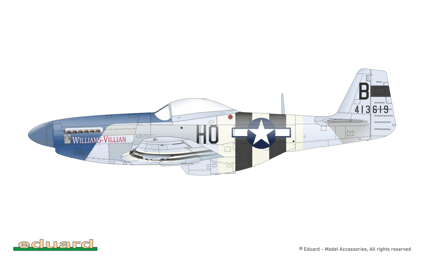 Eduard D72053 1:72 North-American P-51D-5 '8th AF'