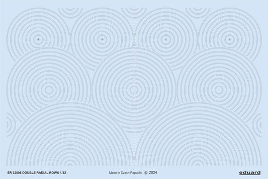 Eduard ER32006 1:32 Double radial rows of 3D rivets - raised rivets applied as a decal.