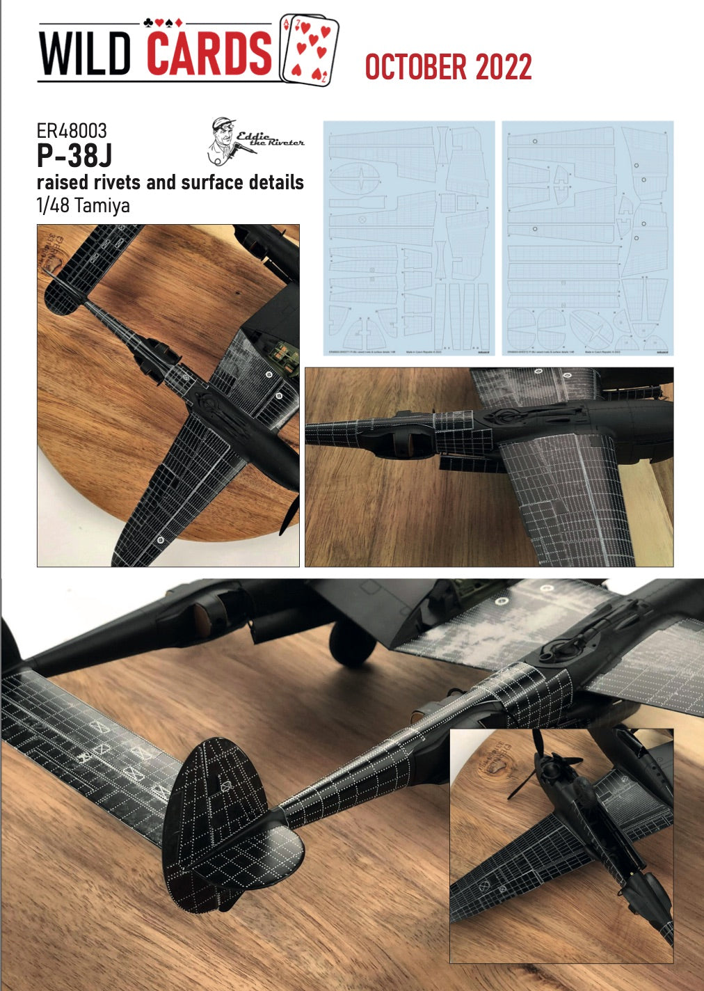 Eduard ER48003 1:48 Lockheed P-38J Lightning raised rivets & surface details