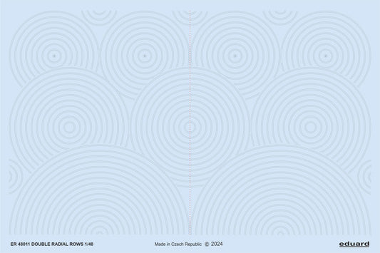 Eduard ER48011 1:48 Double radial rows of 3D rivets - raised rivets applied as a decal.