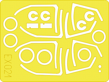 Eduard EX021 1:48 McDonnell-Douglas AV-8B Harrier II canopy frame and wheels etc