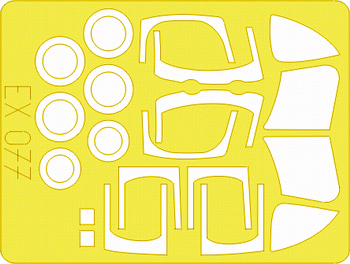 Eduard EX077 1:48 Grumman OV-1A Mohawk canopy frame and wheels etc