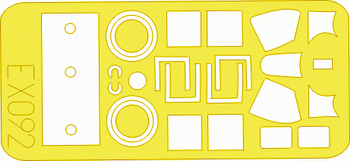 Eduard EX092 1:48 Grumman F4F-4 Wildcat canopy frame and wheels etc