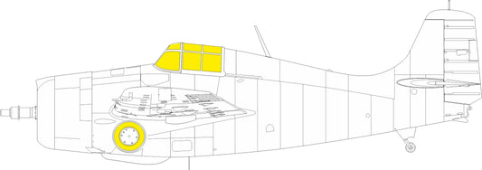Eduard EX1001 1:48 FM-1 Wildcat TFace canopy frame paint mask (inside & outside)