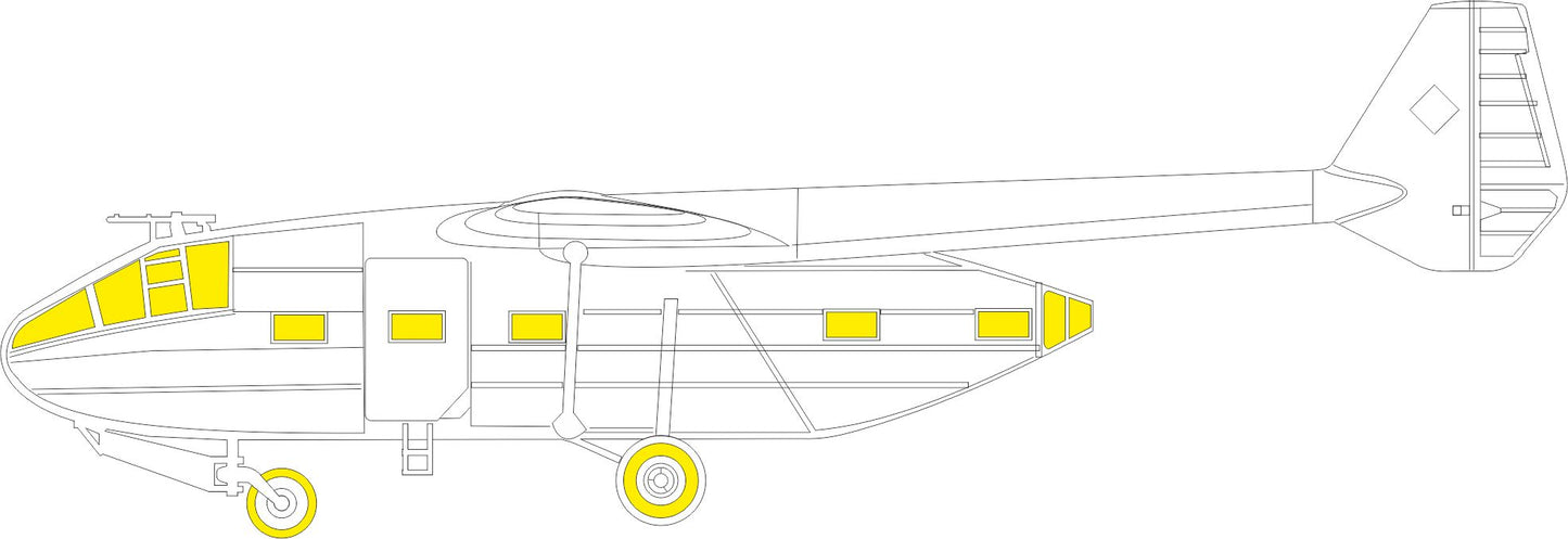 Eduard EX1007 1:48 Gotha Go-244B TFace canopy frame paint mask (inside & outside)