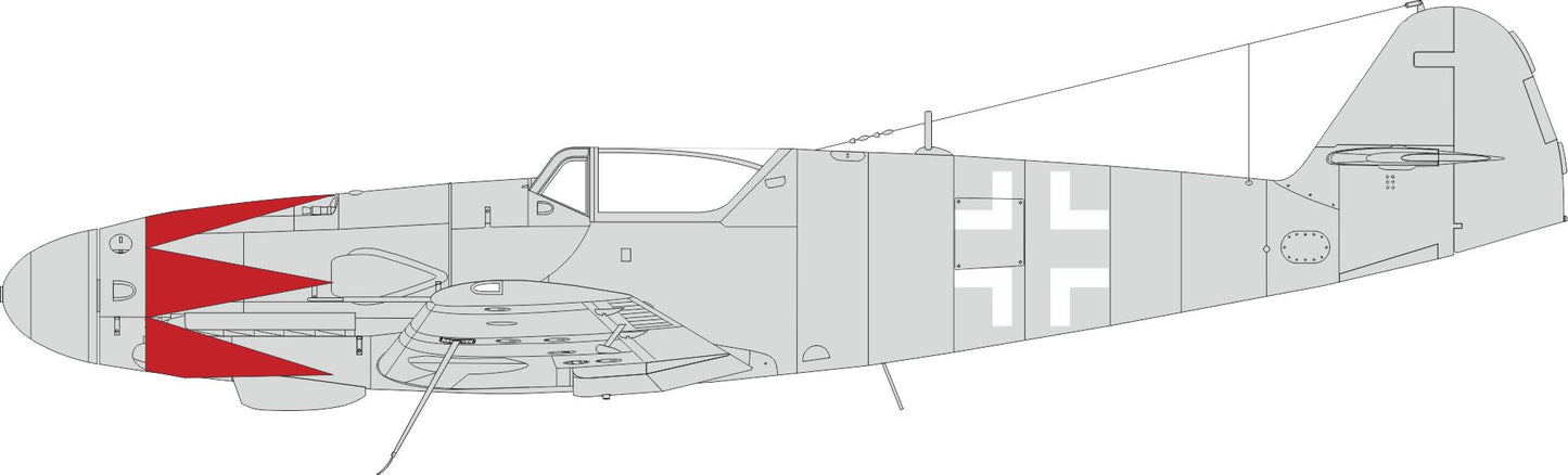 Eduard EX1010 1:48 Messerschmitt Bf-109K-4 tulip pattern & national insignia