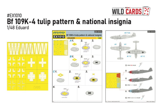 Eduard EX1010 1:48 Messerschmitt Bf-109K-4 tulip pattern & national insignia