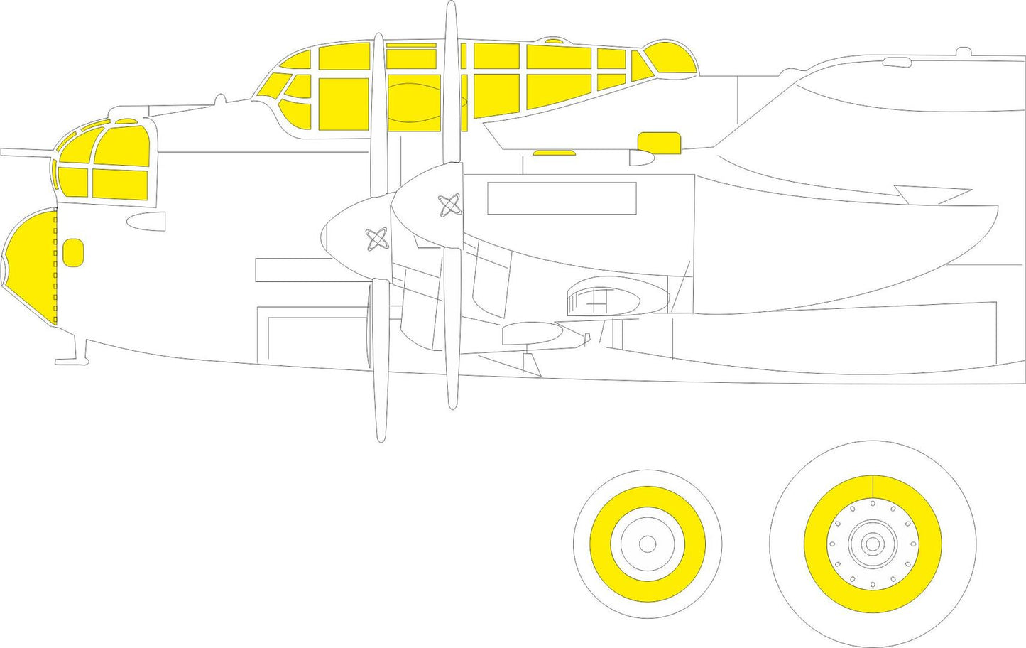 Eduard EX1027 1:48 Avro Lancaster B Mk.III Dambuster 1/48 canopy frame paint mask