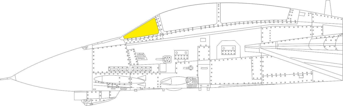 Eduard EX1040 1:48 F-14A Tomcat WINDSHIELD ONLY TFace canopy frame paint mask