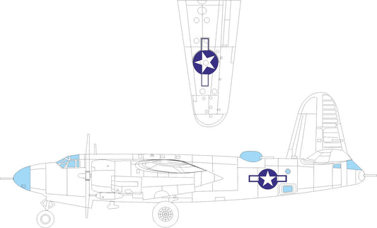 Eduard EX1046 1:48 Martin B-26B Marauder national insignia