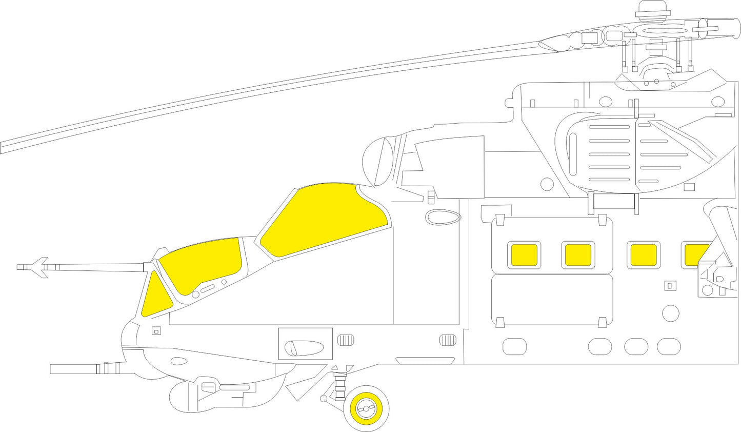 Eduard EX1071 1:48 Mil Mi-24P Paint Mask