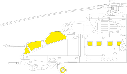 Eduard EX1071 1:48 Mil Mi-24P Paint Mask