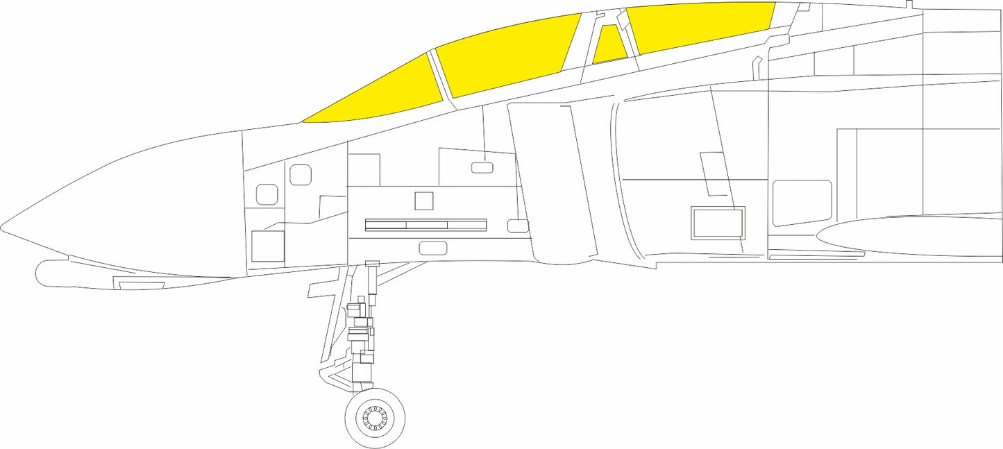 Eduard EX1075 1:48 McDonnell F-4C Phantom TFace Canopy Frame Paint Mask (Inside & Outside)