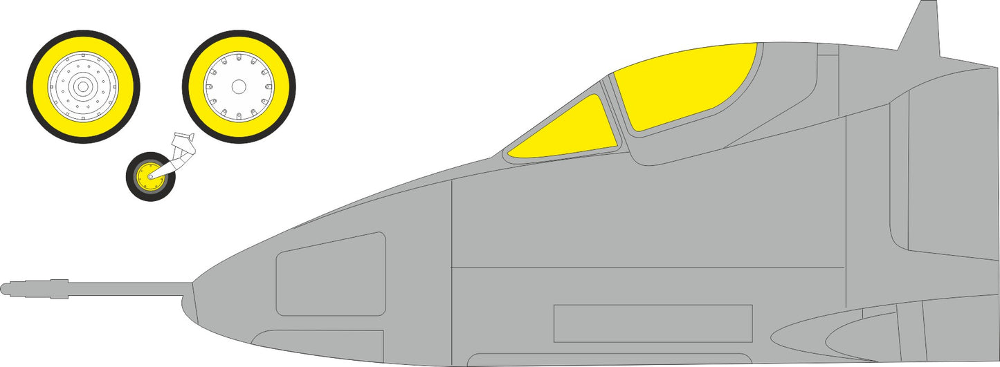 Eduard EX1153 1:48 Douglas A-4C Skyhawk TFace canopy frame paint mask