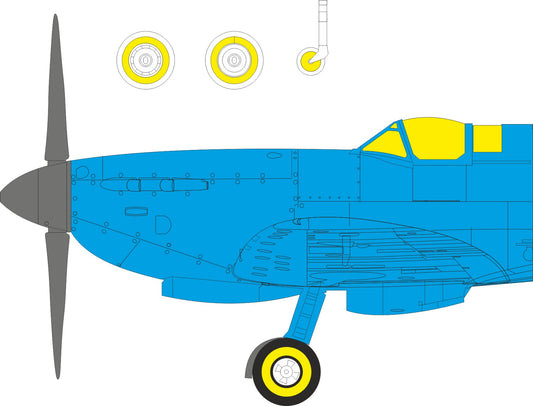 Eduard EX1160 1:48 Supermarine Spitfire Mk.IXe TFace canopy frame paint mask