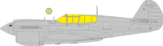 Eduard EX1171 1:48 Curtiss P-40K TFace canopy frame paint mask