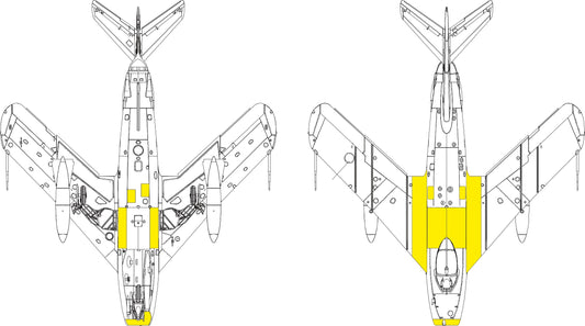 Eduard EX1192 1:48 Mikoyan MiG-17F Surface Panels