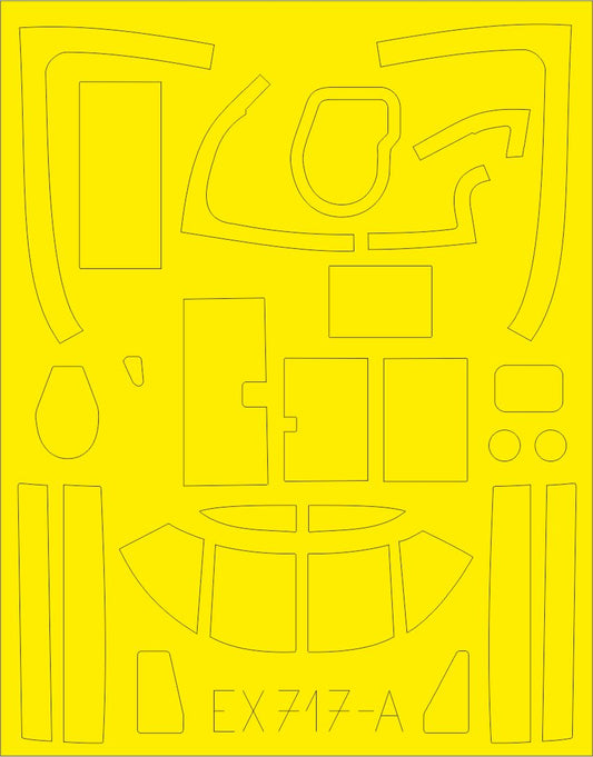 Eduard EX717 1:48 Douglas B-26C Invader TFace (interior and exterior canopy masks)