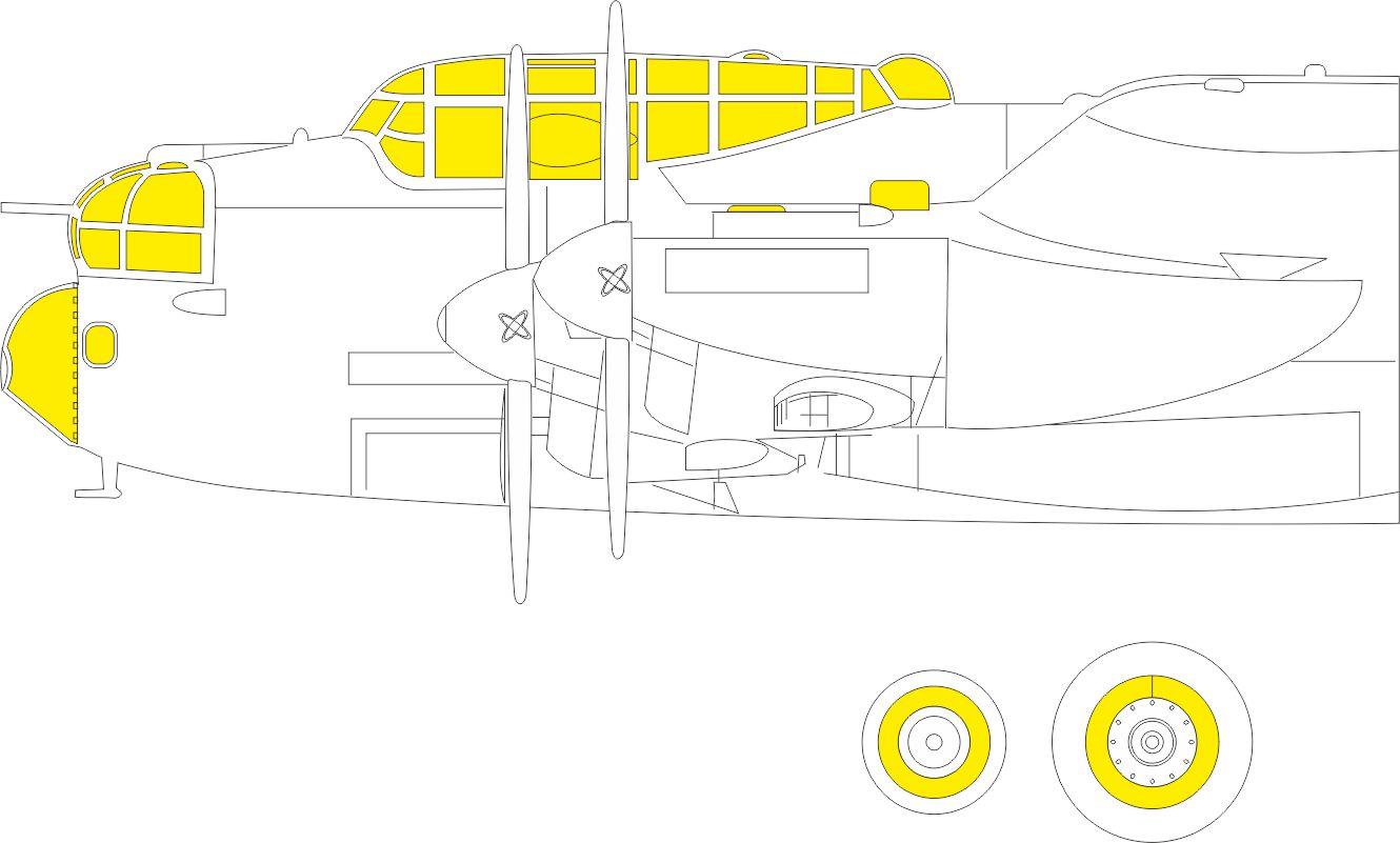 Eduard EX793 1:48 Avro Lancaster B.I TFace (interior and exterior canopy masks)