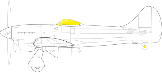 Eduard EX796 1:48 Hawker Tempest Mk.II TFace (interior and exterior canopy masks)