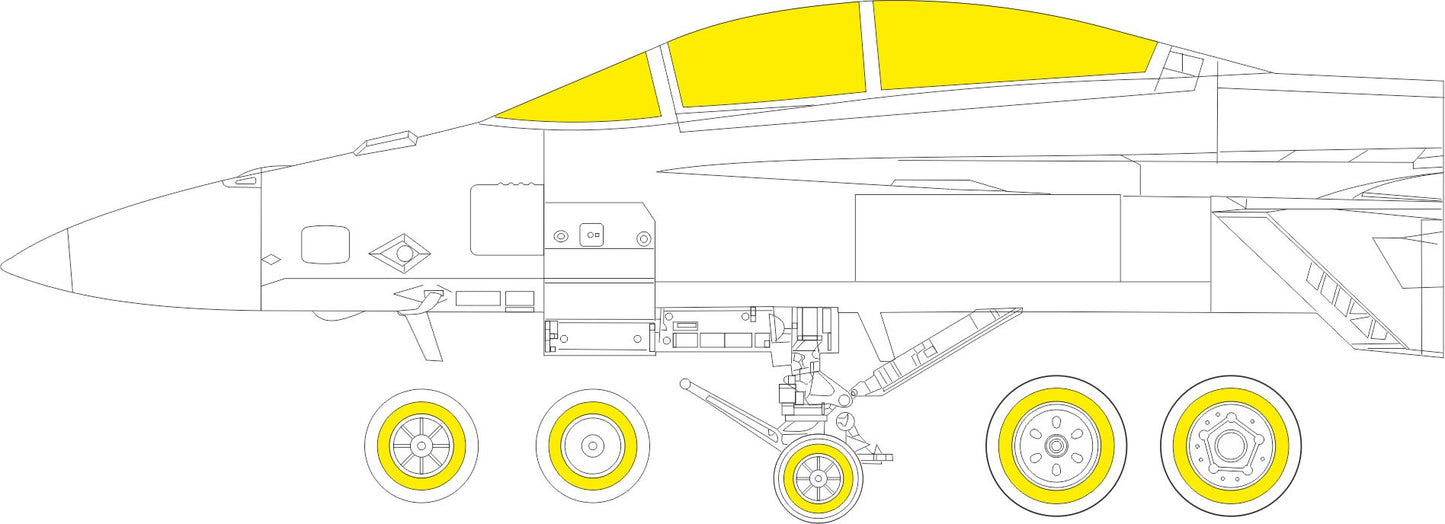 Eduard EX841 1:48 F/A-18F Hornet TFace interior and exterior canopy masks