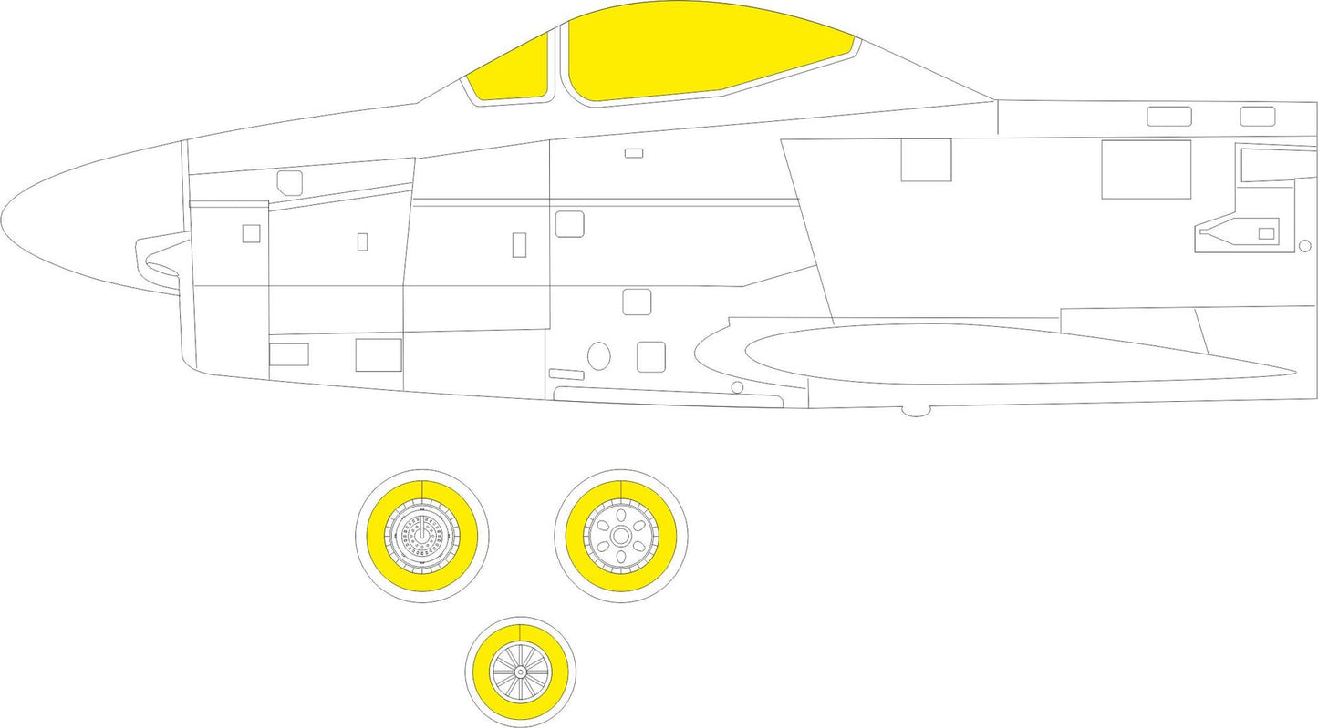 Eduard EX941 1:48 F-86D Sabre TFace interior and exterior canopy masks