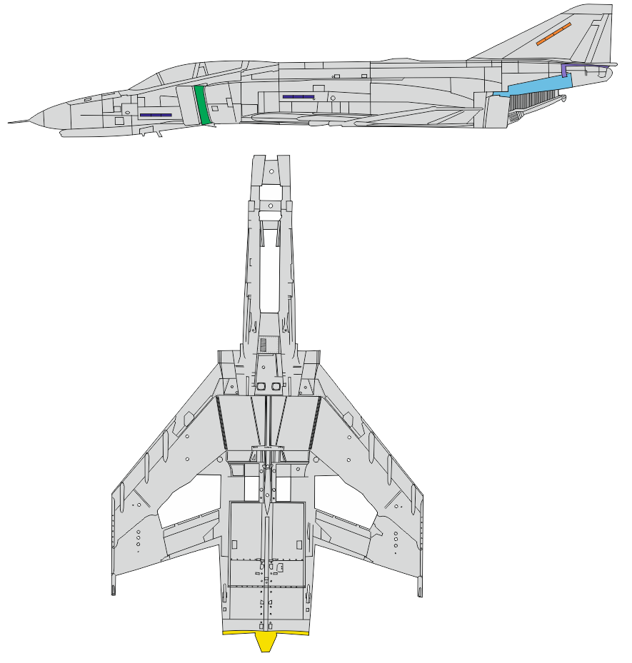 Eduard EX956 1:48  F-4E Phantom surface panels to be used with Meng