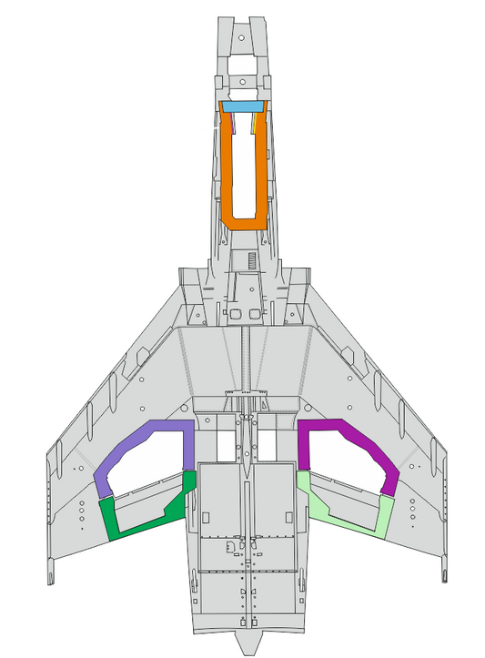 Eduard EX962 1:48 F-4E Phantom wheel bays  to be used with Meng