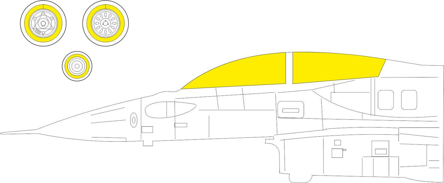 Eduard EX966 1:48 F-16D Block 30/40/50 to be used with Kinetic