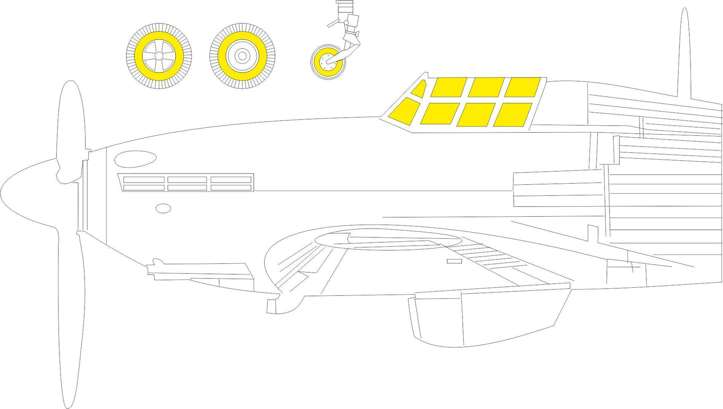 Eduard EX980 1:48 Hawker Hurricane Mk.IIc TFace for Arma Hobby