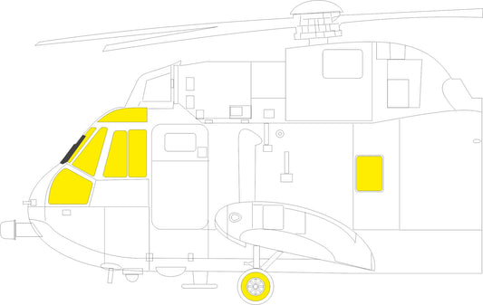 Eduard EX990 1:48 Westland Sea King HAS.1/HAS.5/HU.5 TFace canopy frame paint mask (inside & outside)