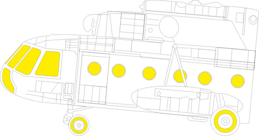 Eduard EX994 1:48 Mil Mi-17 TFace canopy frame paint mask (inside & outside)