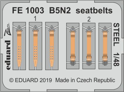 Eduard FE1003 1:48 Nakajima B5N2 Type 97 seatbelts STEEL