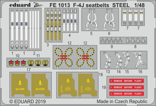 Eduard FE1013 1:48 McDonnell F-4J Phantom seatbelts STEEL