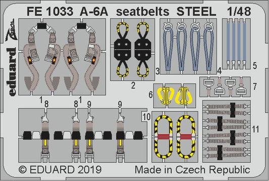 Eduard FE1033 1:48 Grumman A-6A Intruder seatbelts STEEL
