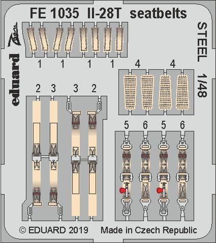 Eduard FE1035 1:48 Ilyushin Il-28T Beagle seatbelts STEEL