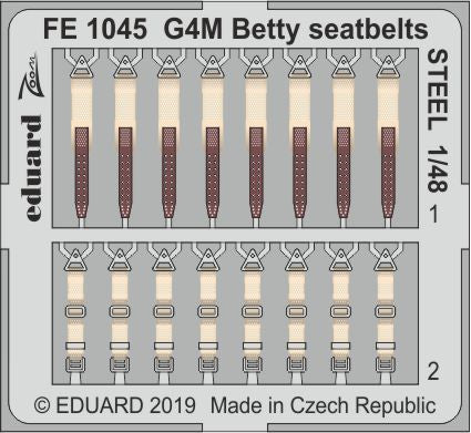 Eduard FE1045 1:48 Mitsubishi G4M1 'Betty' seatbelts STEEL