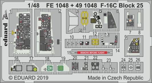 Eduard FE1048 1:48 Lockheed-Martin F-16C Block 25