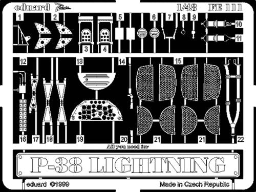 Eduard FE111 1:48 Lockheed P-38J Lightning