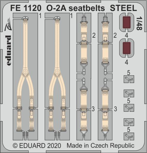 Eduard FE1120 1:48 Cessna O-2A Skymaster seatbelts STEEL