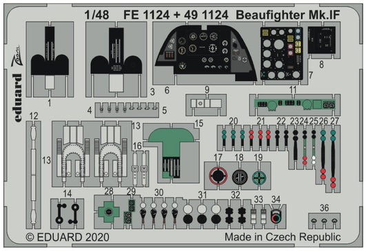 Eduard FE1124 1:48 Bristol Beaufighter Mk.IF