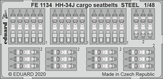 Eduard FE1134 1:48 Sikorsky HH-34J cargo seatbelts STEEL