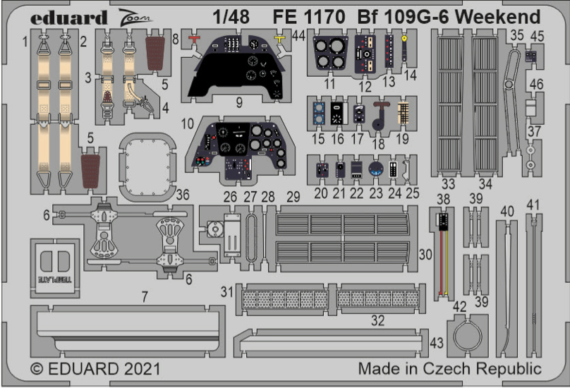 Eduard FE1170 1:48 Messesrchmitt Bf-109G-6 Weekend