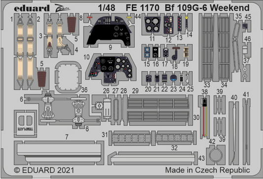 Eduard FE1170 1:48 Messesrchmitt Bf-109G-6 Weekend
