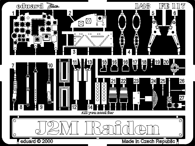 Eduard FE117 1:48 Mitsubishi J2M Raiden
