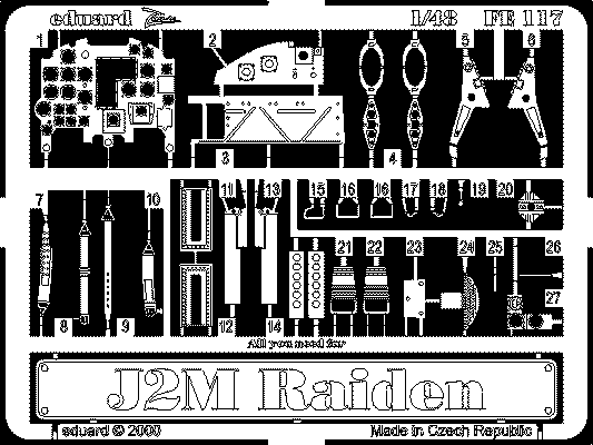 Eduard FE117 1:48 Mitsubishi J2M Raiden
