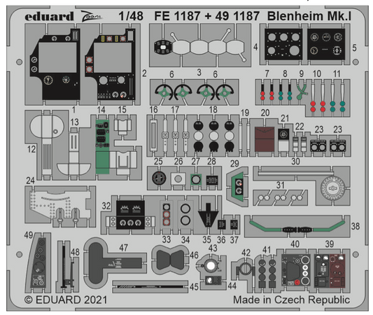 Eduard FE1187 1:48 Bristol Blenheim Mk.I