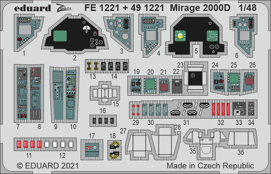 Eduard FE1221 1:48 Dassault Mirage 2000D