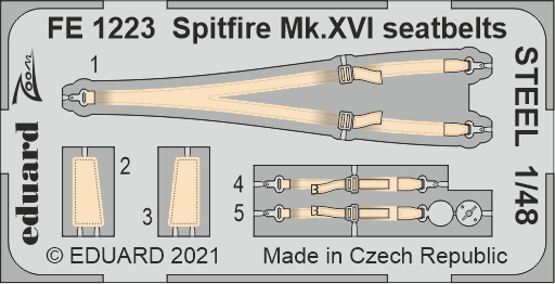 Eduard FE1223 1:48 Supermarine Spitfire Mk.XVI seatbelts STEEL