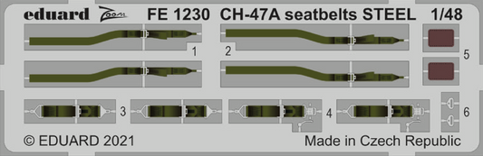 Eduard FE1230 1:48 Boeing CH-47A Chinook seatbelts STEEL
